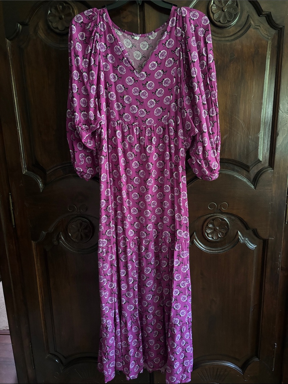 Floral V-Neck Maxi Dress
